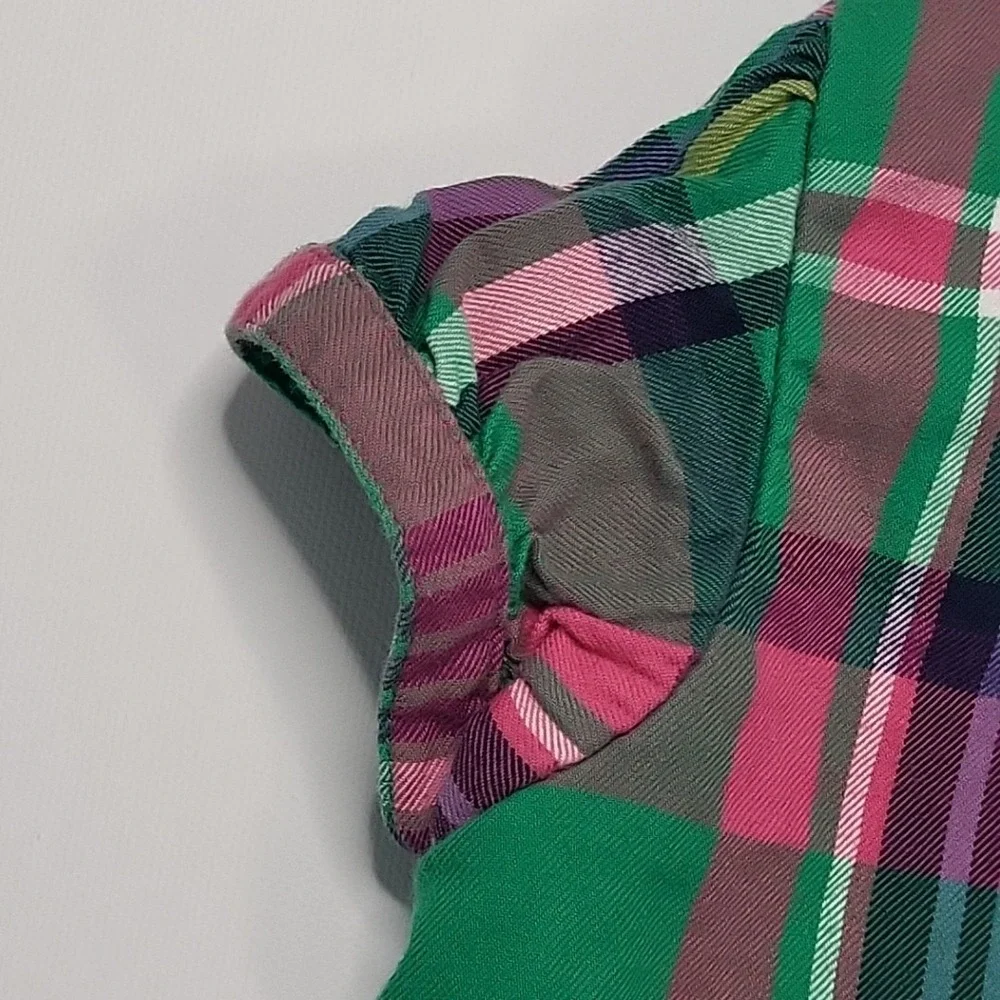 RALPH LAUREN Infant Girl Size 18mo Plaid Print‎ Long Blouse Tunic Top